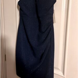 Eliza J Navy blue mid length evening dress size 10